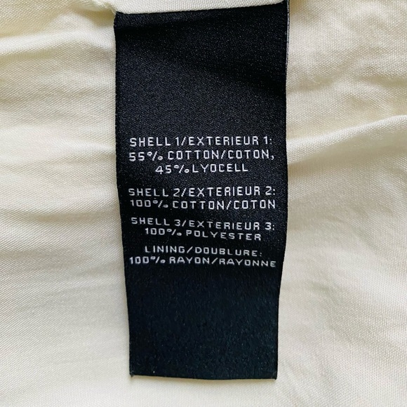 7 FOR ALL MANKIND Women's Off-White Zip-Up Eyelet Sleeves Bomber Jacket Size S - Picture 7 of 8